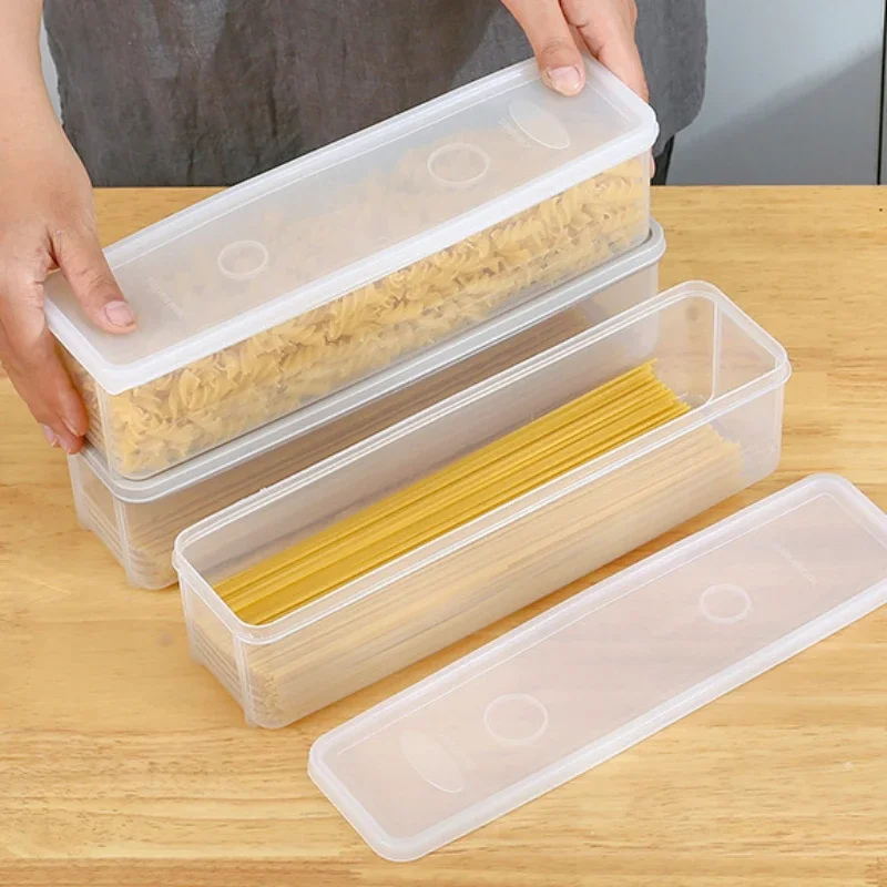 Noodle Storage Box Useful Things for Kitchen Accessory Long Noodles Crisper Box Airtight Containers for Food Item Boxes Home - Image 4