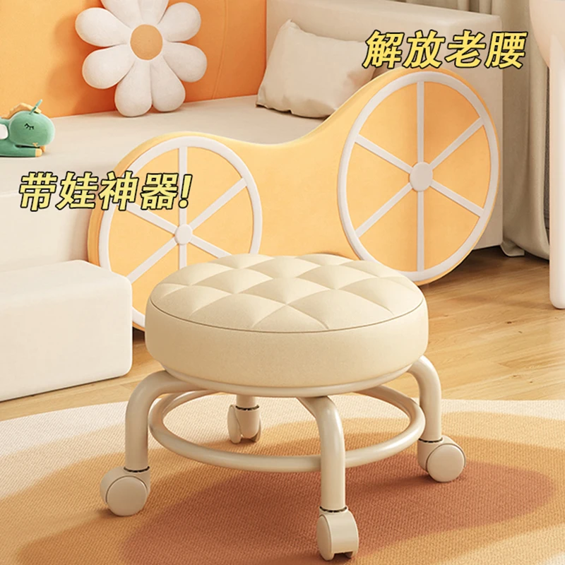 Relaxing Swivel Dining Chairs Mobile Portable Camping Nordic Living Room Chairs Low Desk Silla Plegable Home Furniture LJ50DC - Image 4